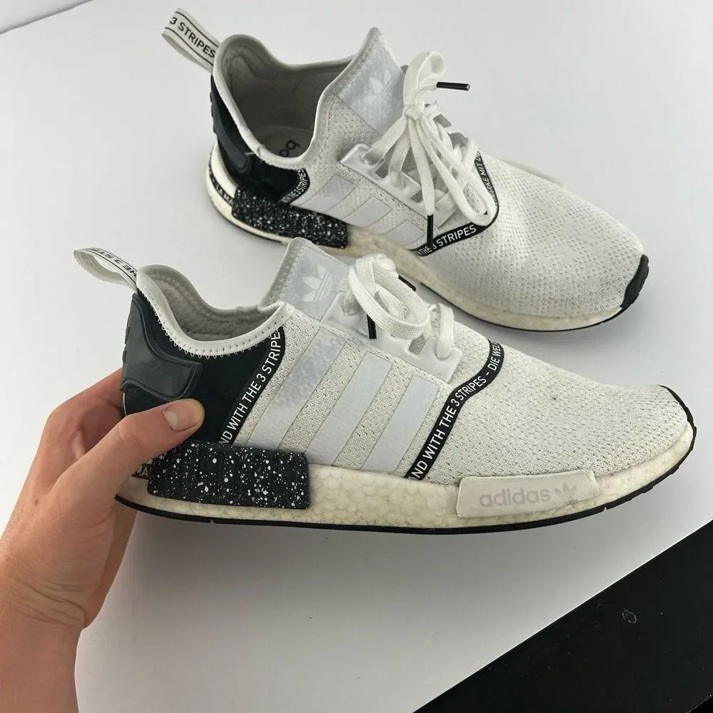 Size 12 - Men’s Adidas NMD_R1 Speckle Pack - White Running Rare Used Good Shape